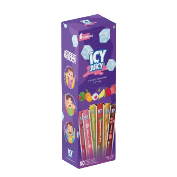 Icy Juicy All Natural Ice Pops - Pack of 12 Ice Pops