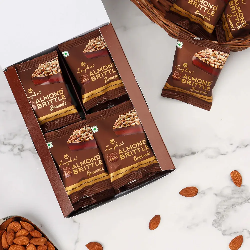 Almond Brittle Brownie 12 pcs Box