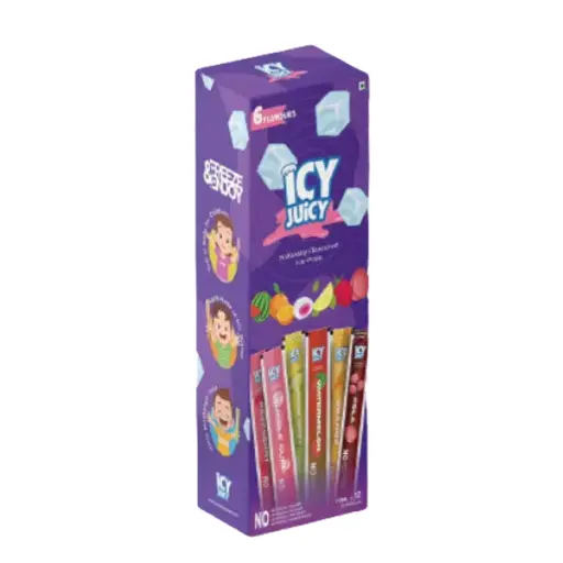 Icy Juicy All Natural Ice Pops - Pack of 12 Ice Pops