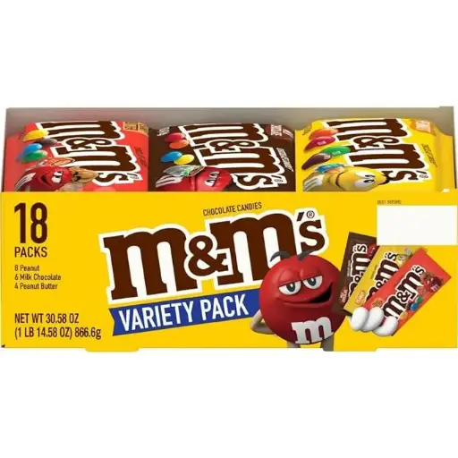 M&M'S Milk Chocolate Candies (18 Packs)