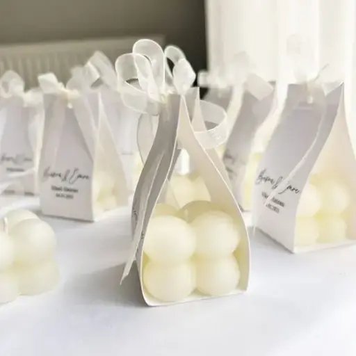Specialized paper-wrapped bubble candles for return gifts ( Making time 5 days) (H 4 cm x W 4 cm) x 50 Pcs